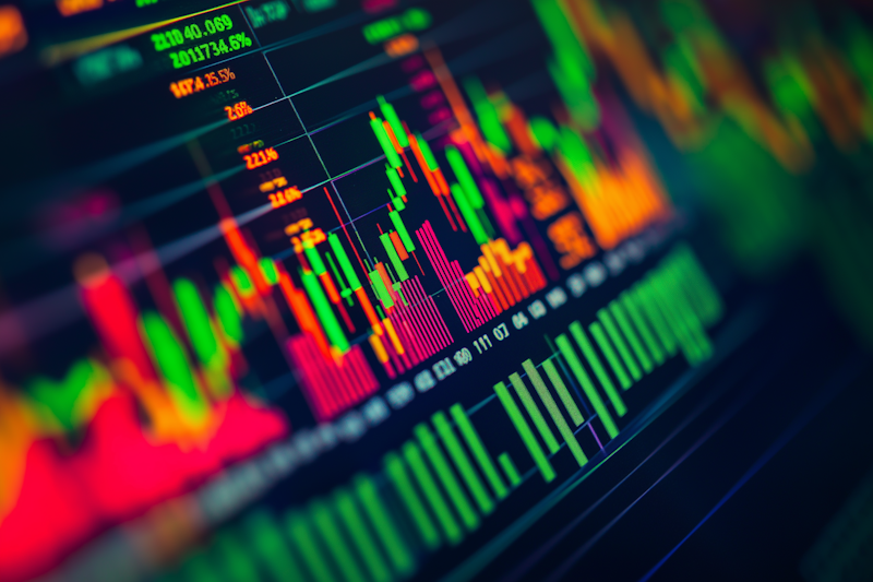 Professional investor analysing portfolio charts and investment strategies